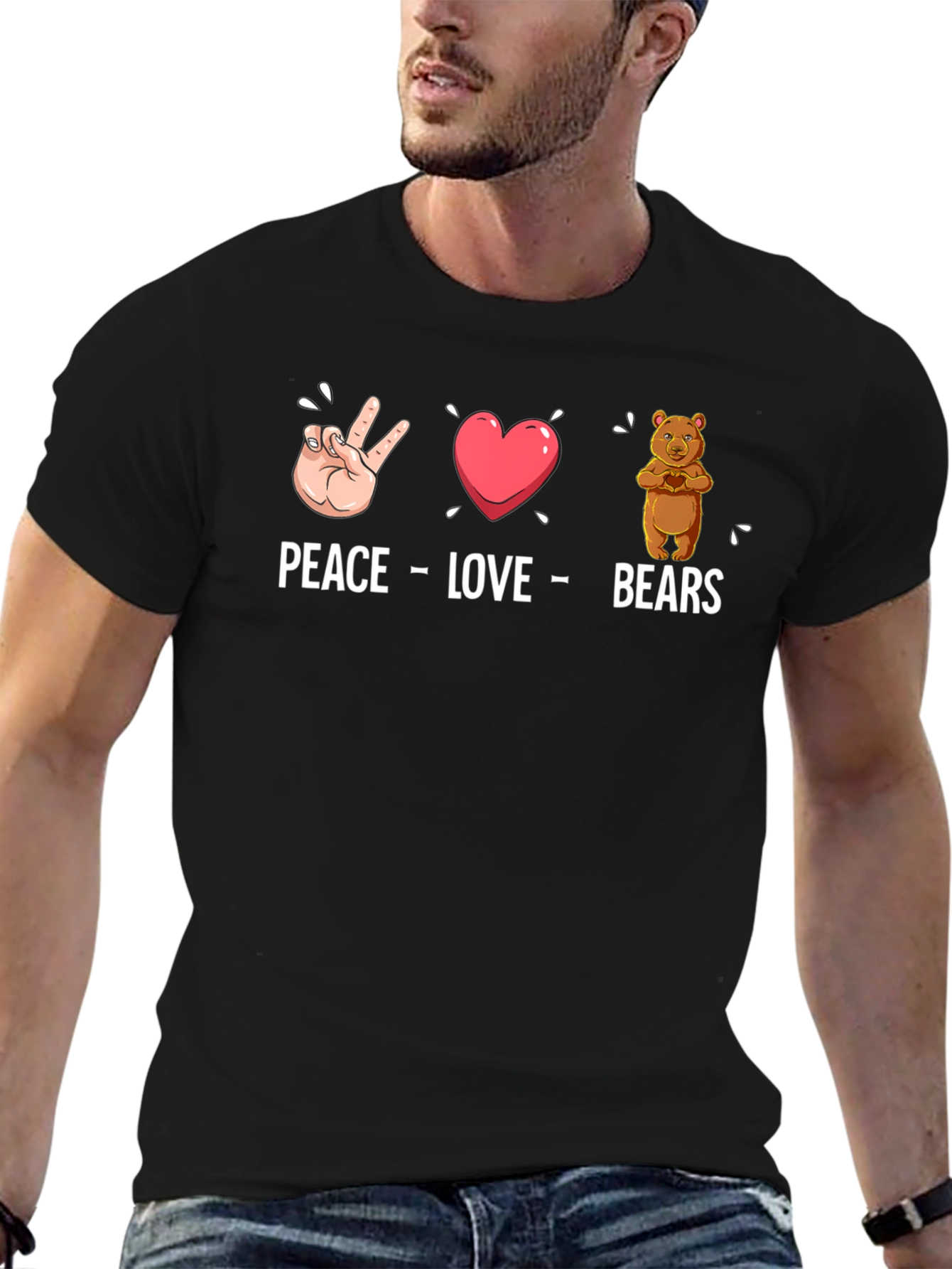 Peace Love Bears Graphic T-Shirt