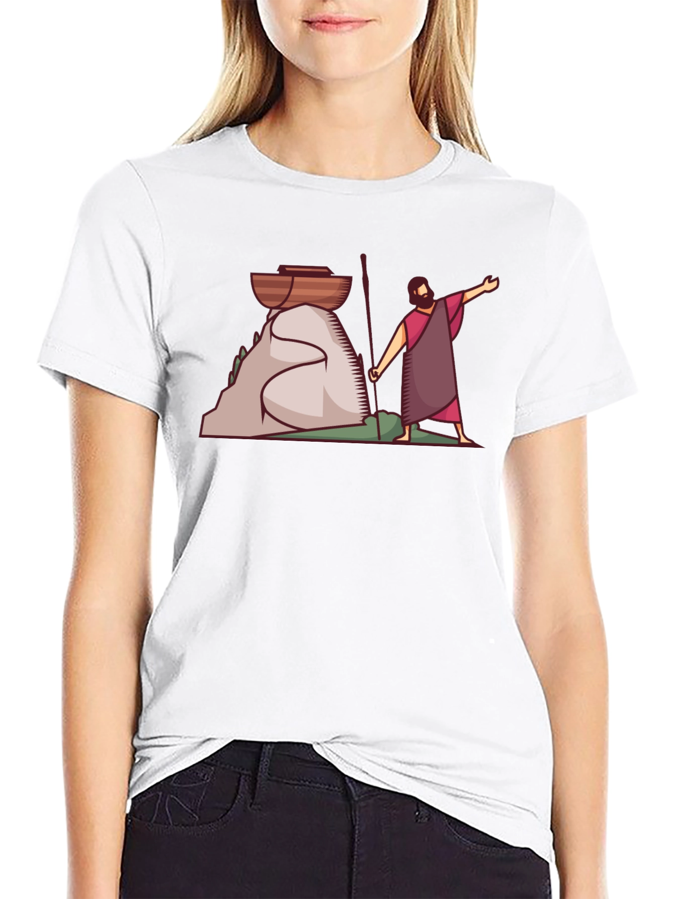 Moses Black Graphic Tee