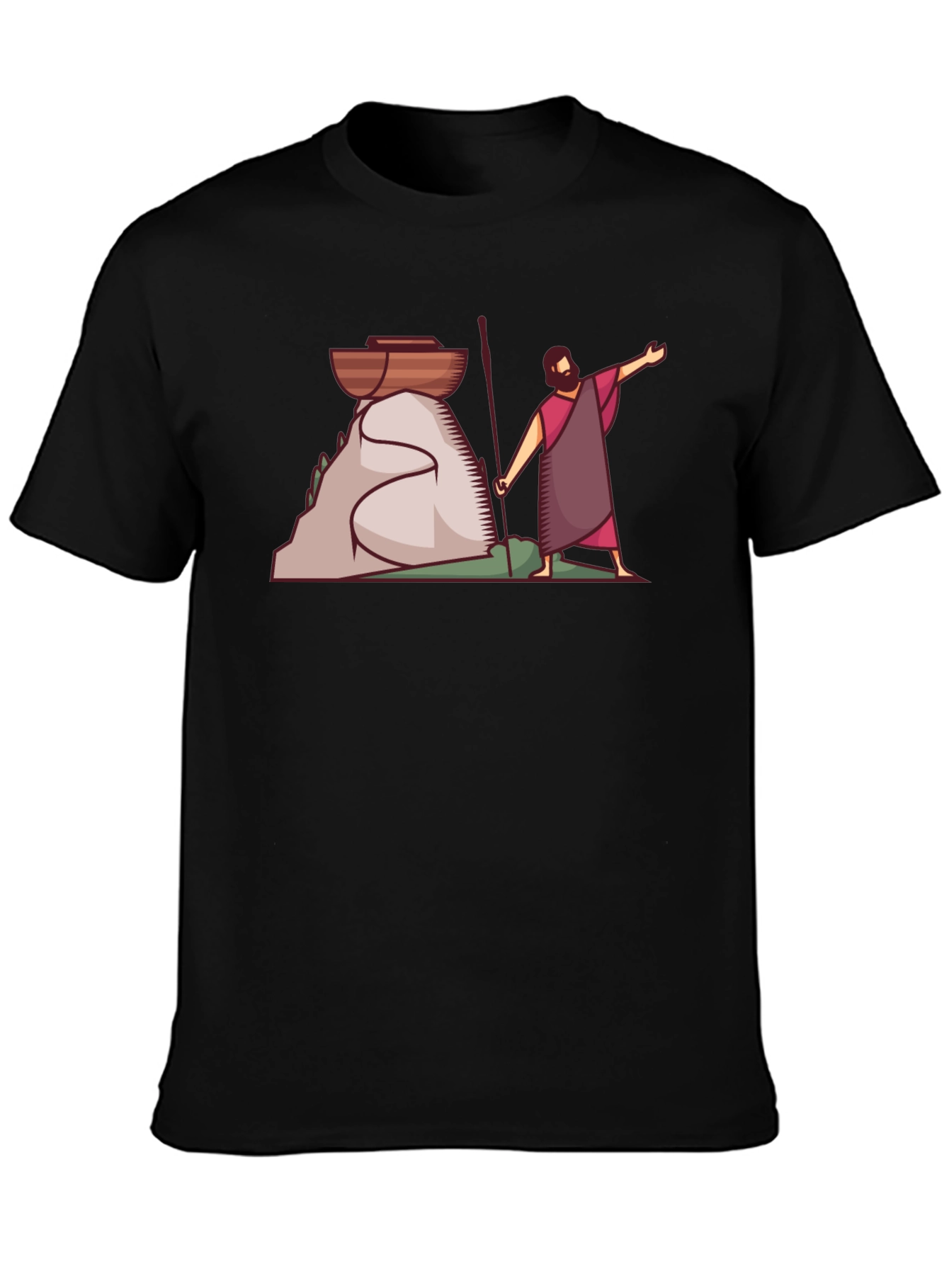 Moses Black Graphic Tee