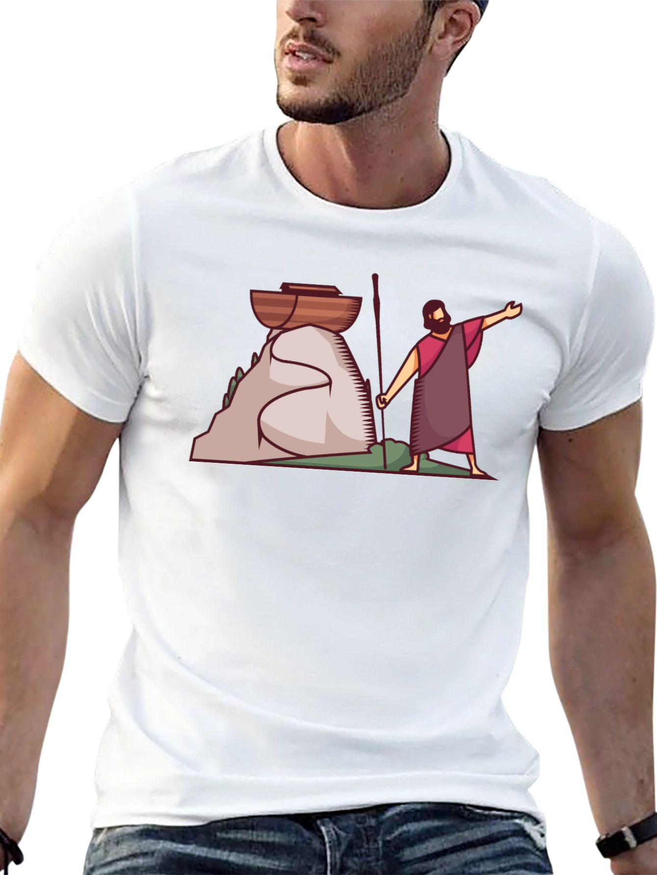 Moses Black Graphic Tee