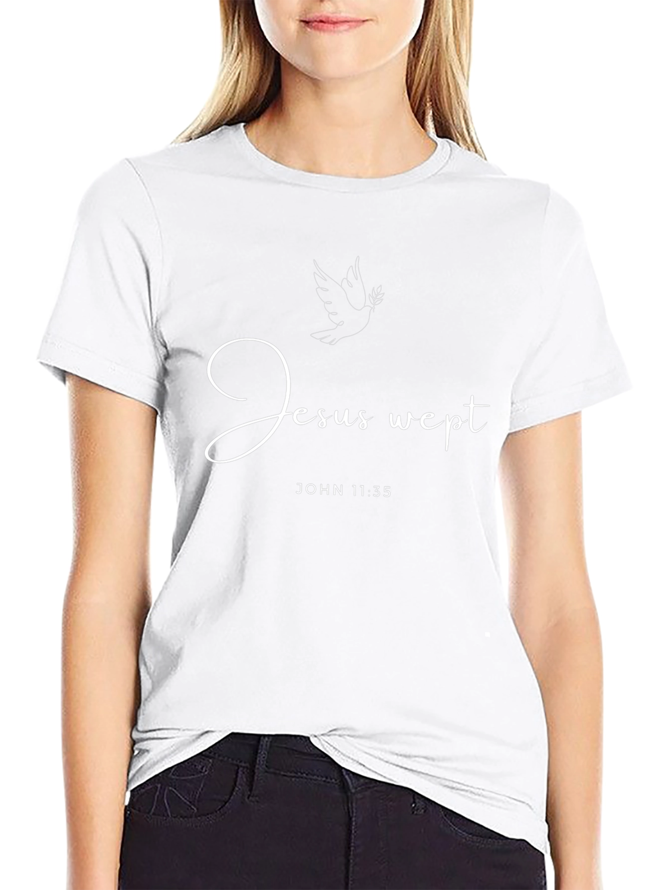 Jesus Wept Dove Graphic T-Shirt - Christian Apparel
