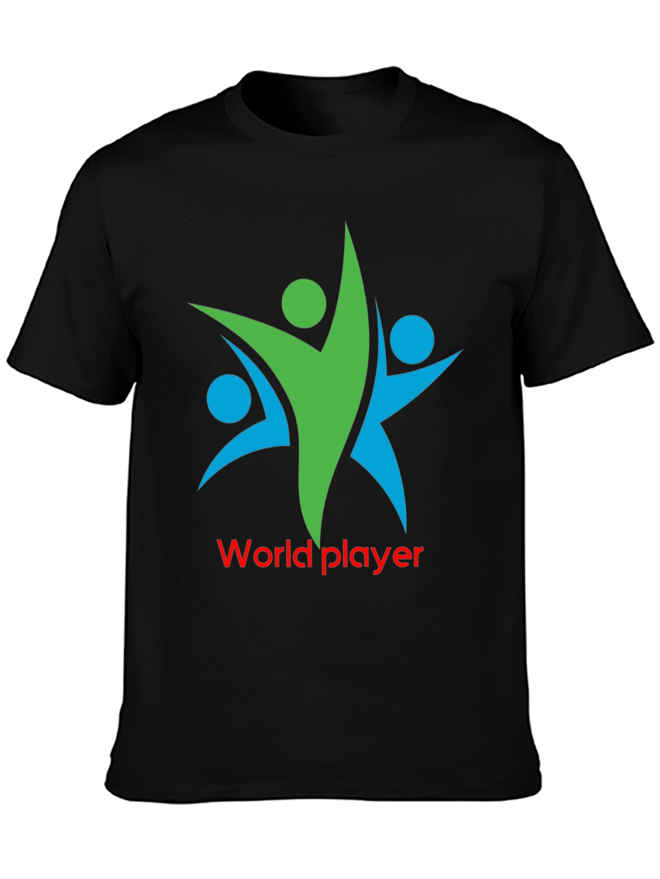 World Player Graphic Tee - Black Cotton Blend