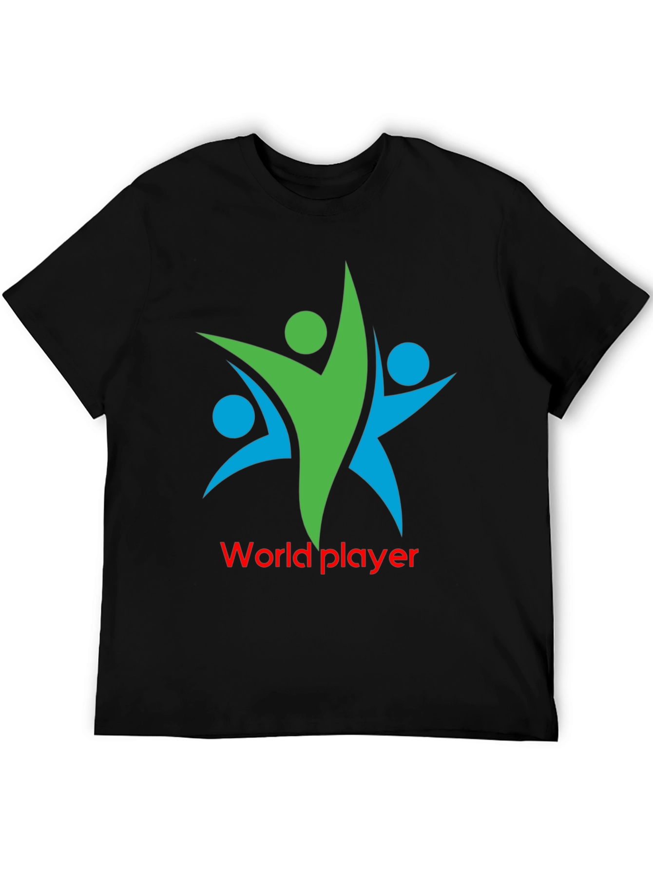 World Player Graphic Tee - Black Cotton Blend
