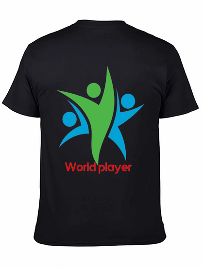 World Player Graphic Tee - Black Cotton Blend