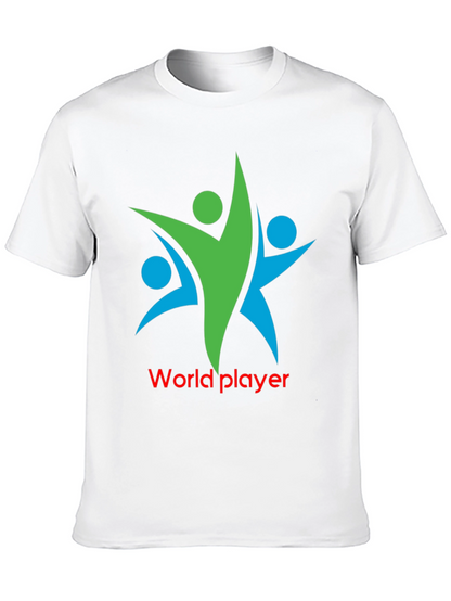 World Player Graphic Tee - Black Cotton Blend