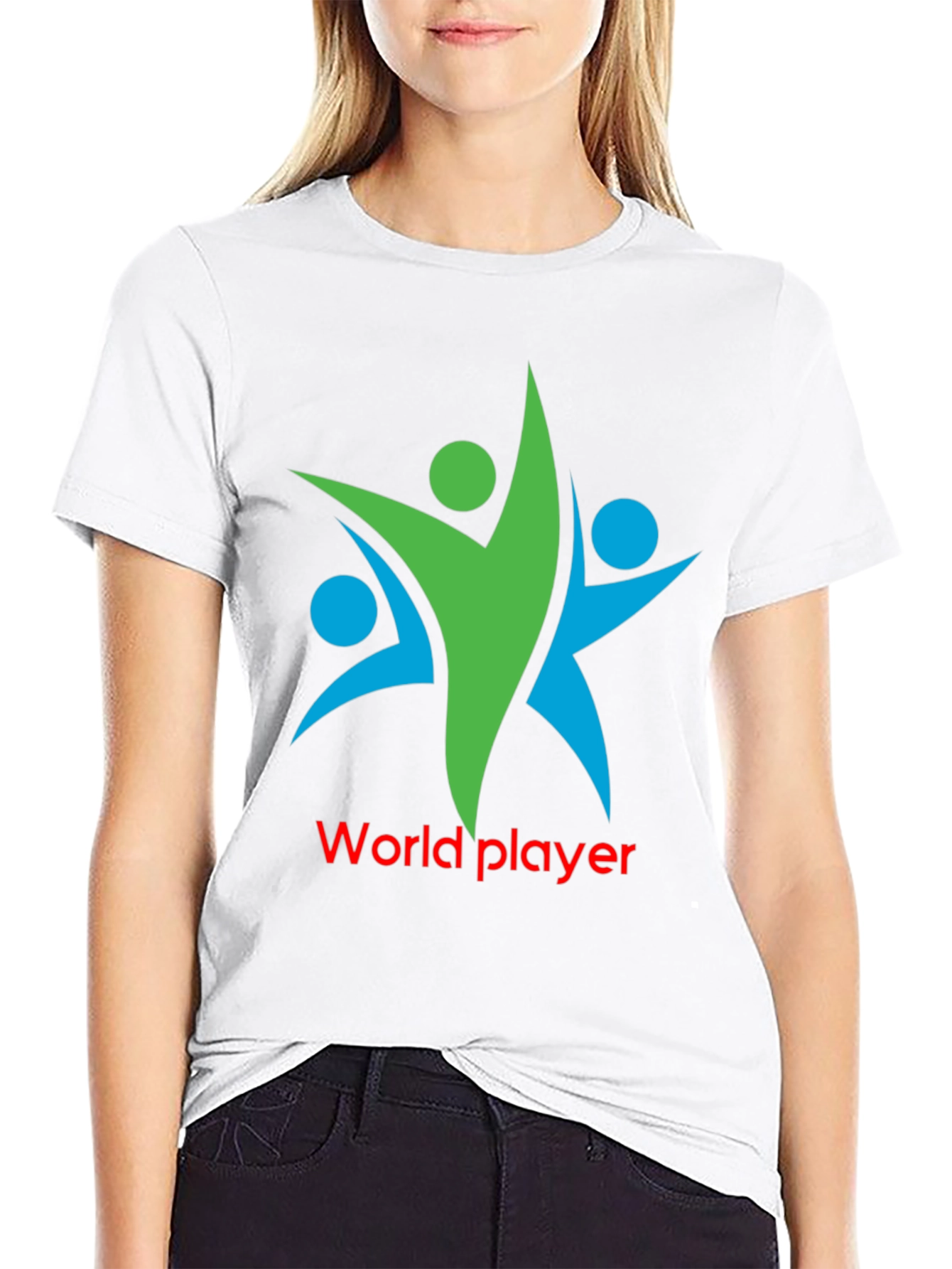 World Player Graphic Tee - Black Cotton Blend
