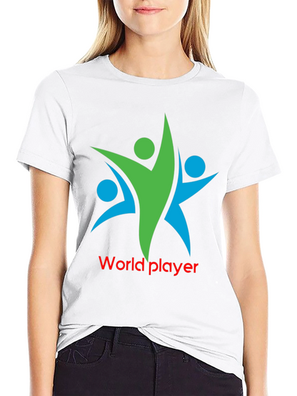 World Player Graphic Tee - Black Cotton Blend