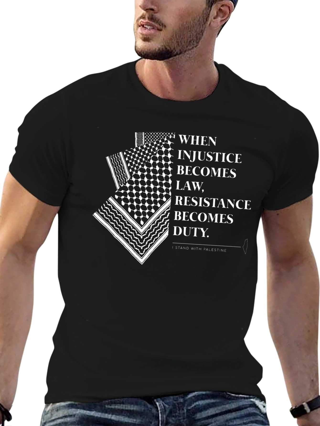 Stand with Palestine T-Shirt - Justice & Resistance