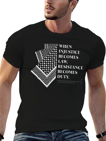 Stand with Palestine T-Shirt - Justice & Resistance