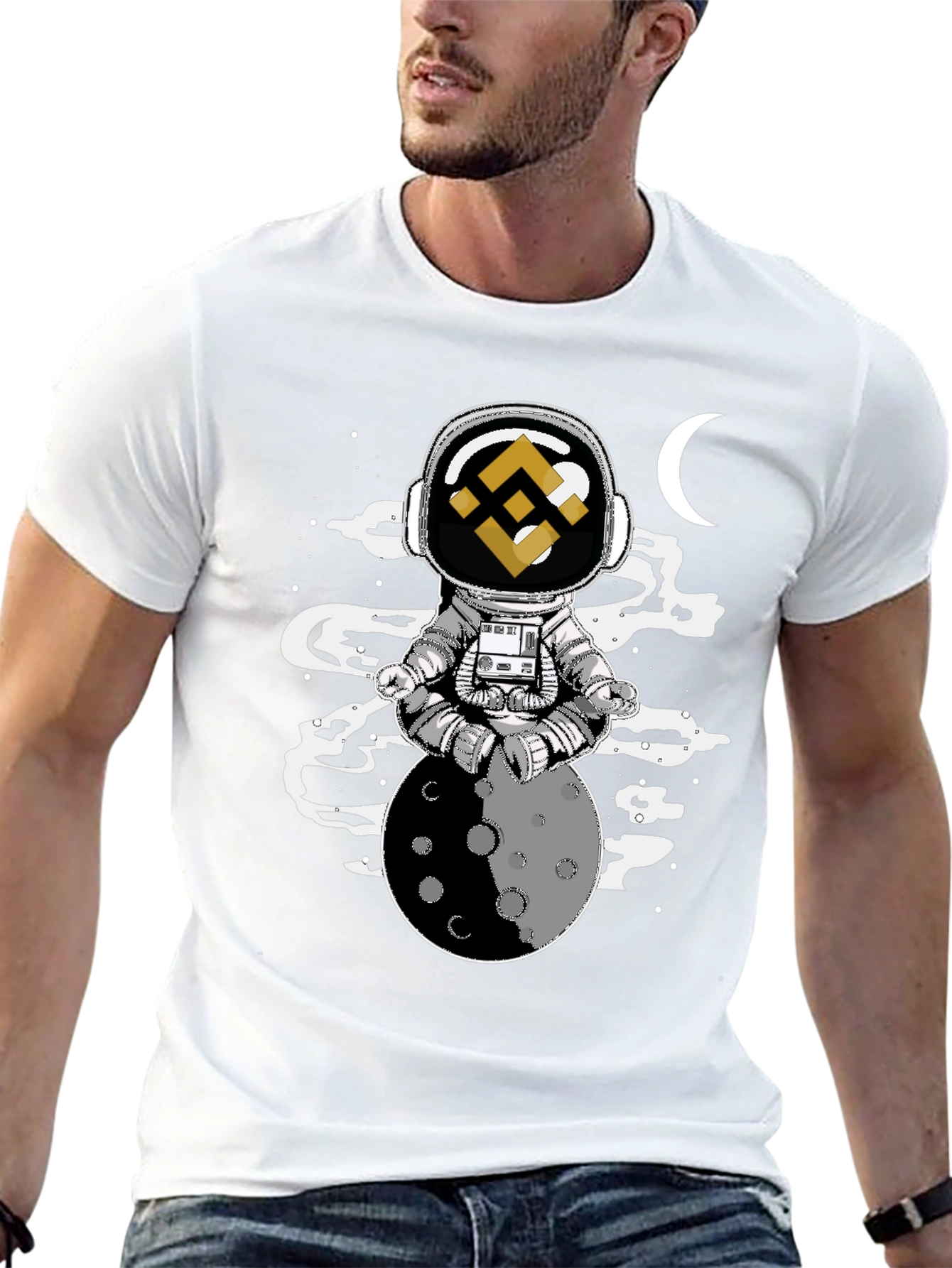 Astronaut Binance Moon T-Shirt