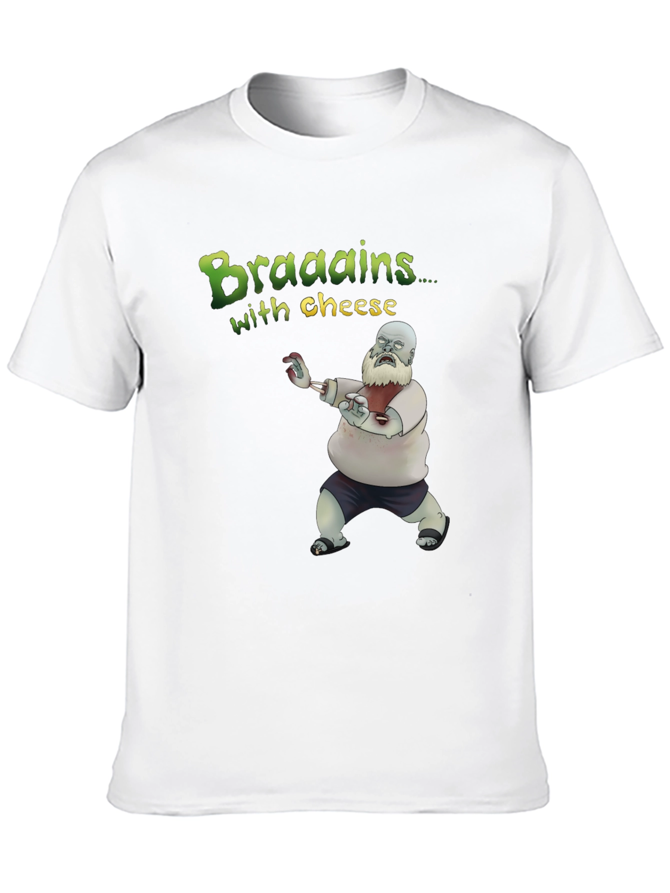 Zombie Brains With Cheese Graphic Tee