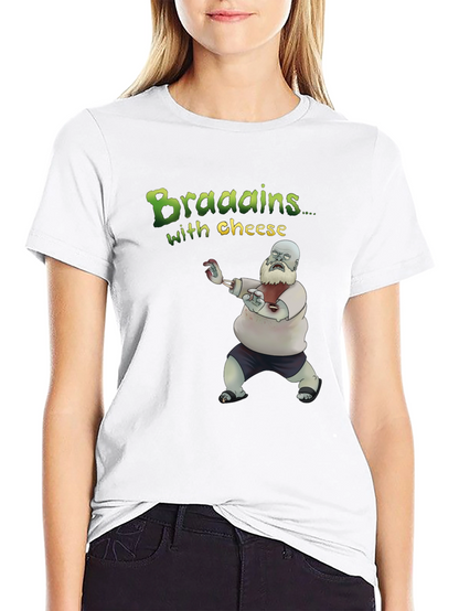 Zombie Brains With Cheese Graphic Tee