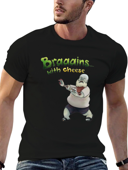 Zombie Brains With Cheese Graphic Tee