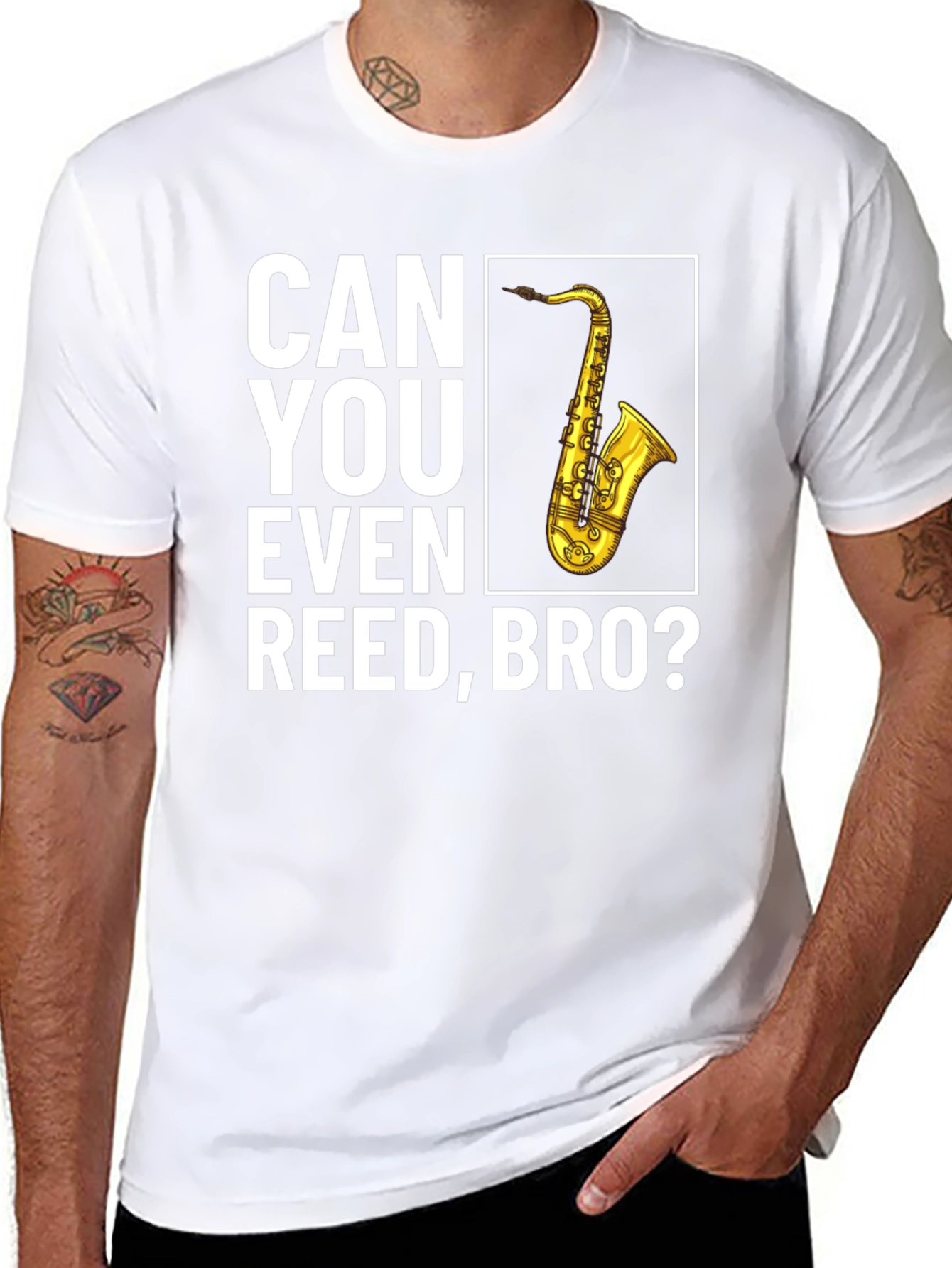Can You Even Reed Bro? Saxophone T-Shirt