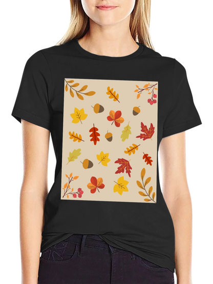 Fall Leaves Pattern T-Shirt