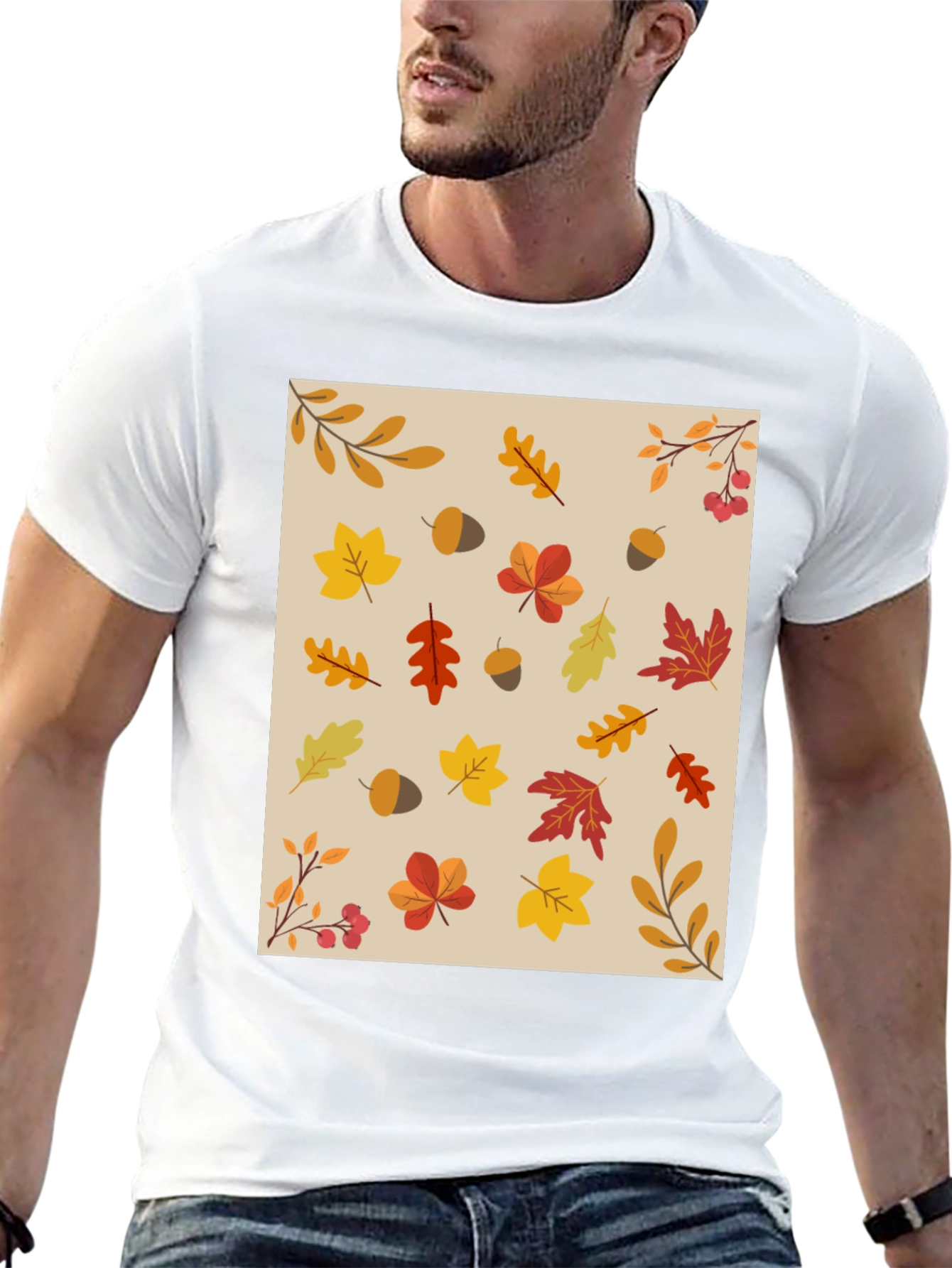 Fall Leaves Pattern T-Shirt