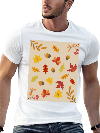 Fall Leaves Pattern T-Shirt