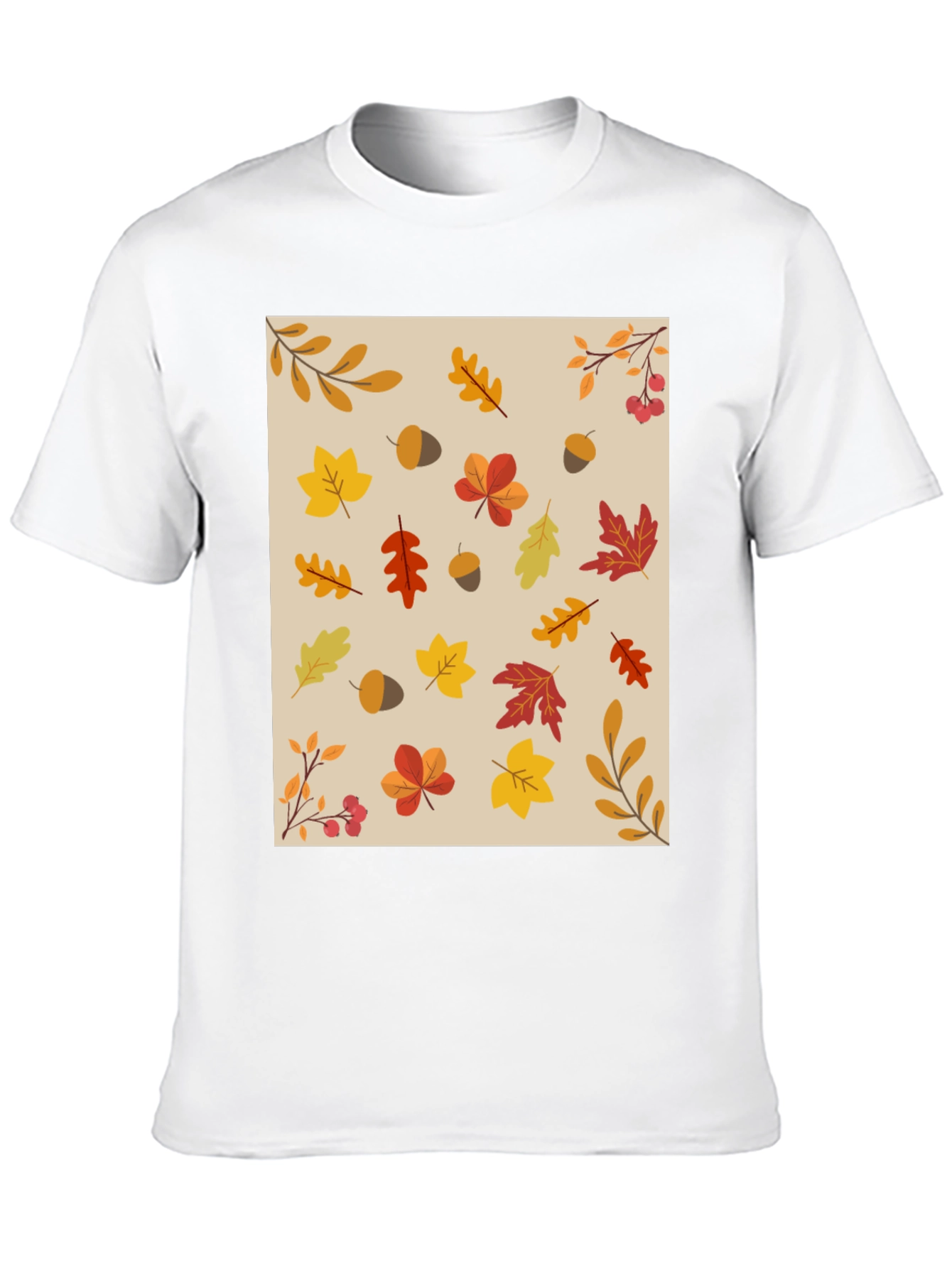 Fall Leaves Pattern T-Shirt