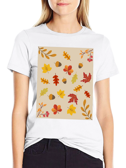 Fall Leaves Pattern T-Shirt