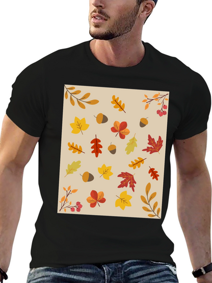 Fall Leaves Pattern T-Shirt