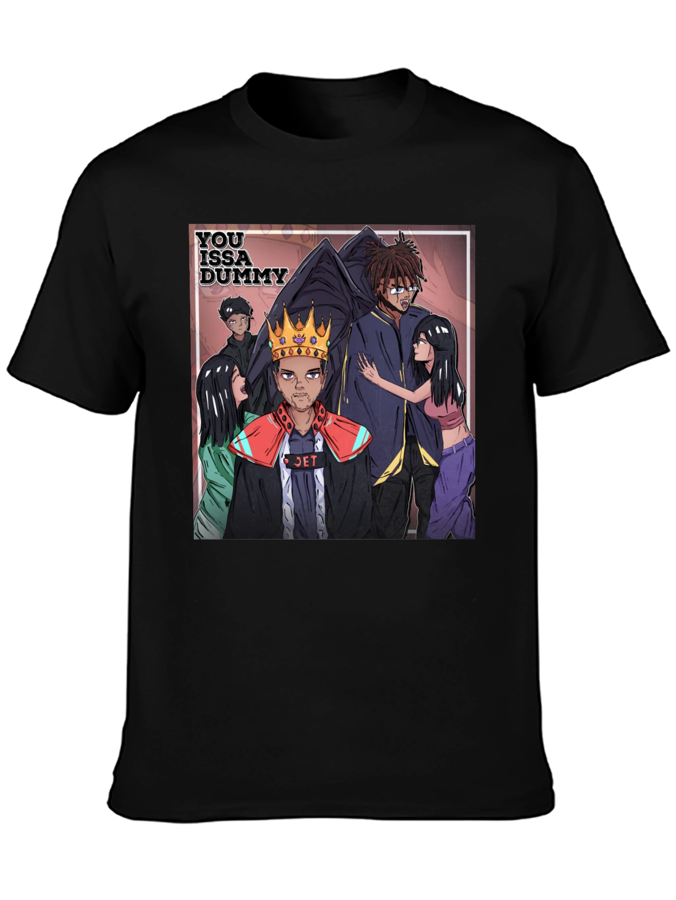 You Issa Dummy Graphic Tee - Black Cotton Blend