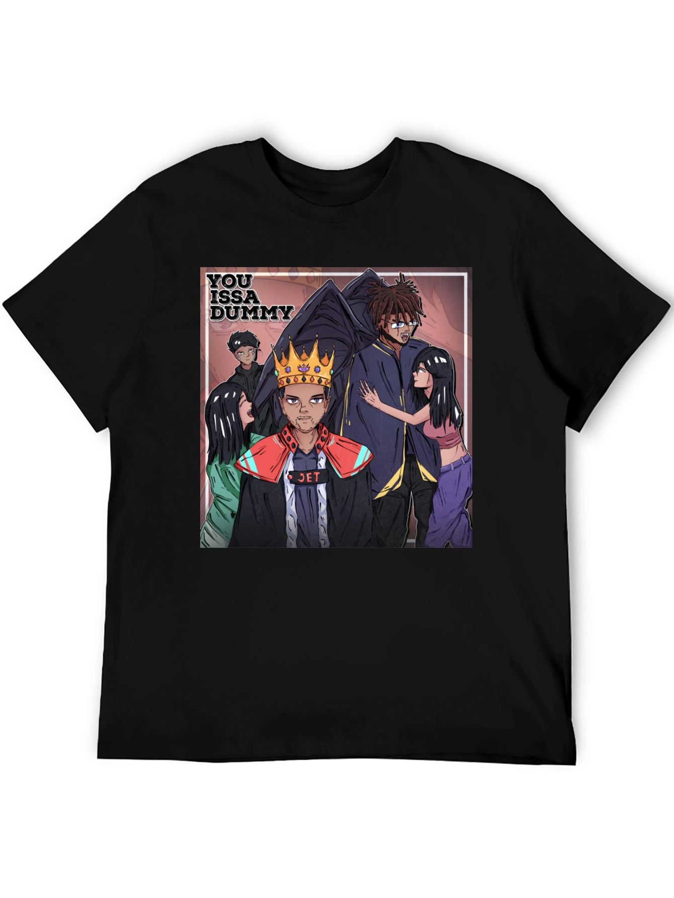 You Issa Dummy Graphic Tee - Black Cotton Blend