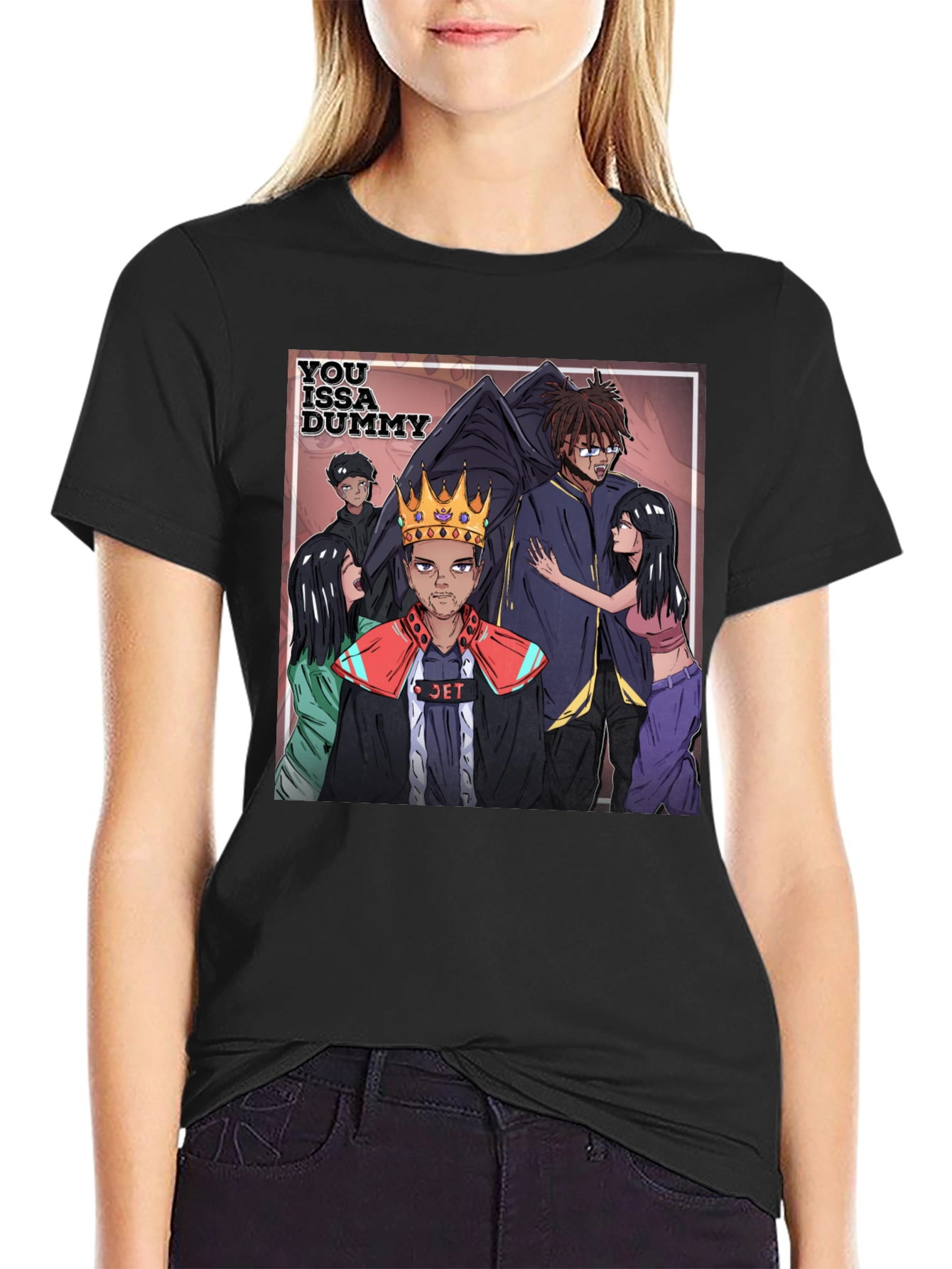 You Issa Dummy Graphic Tee - Black Cotton Blend