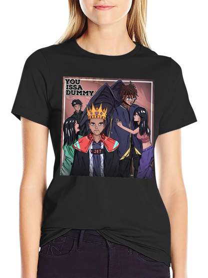 You Issa Dummy Graphic Tee - Black Cotton Blend