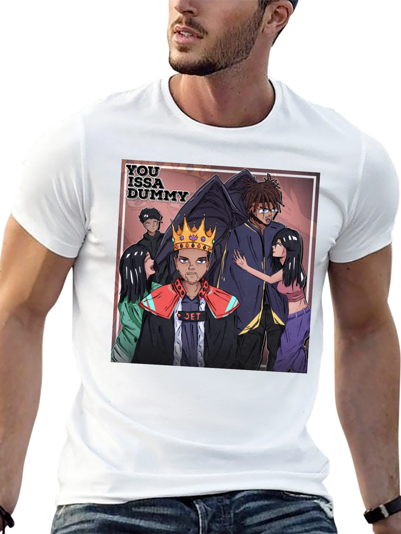 You Issa Dummy Graphic Tee - Black Cotton Blend