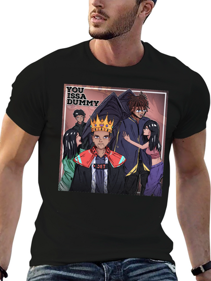 You Issa Dummy Graphic Tee - Black Cotton Blend