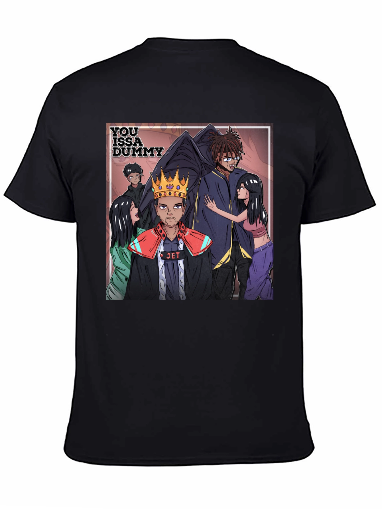 You Issa Dummy Graphic Tee - Black Cotton Blend