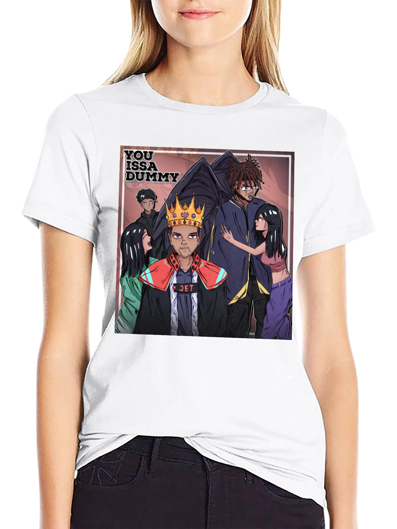 You Issa Dummy Graphic Tee - Black Cotton Blend