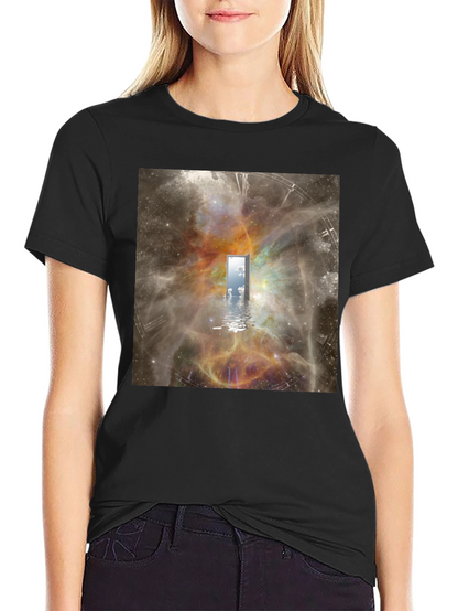 Surreal Doorway T-Shirt - Galaxy Time Portal