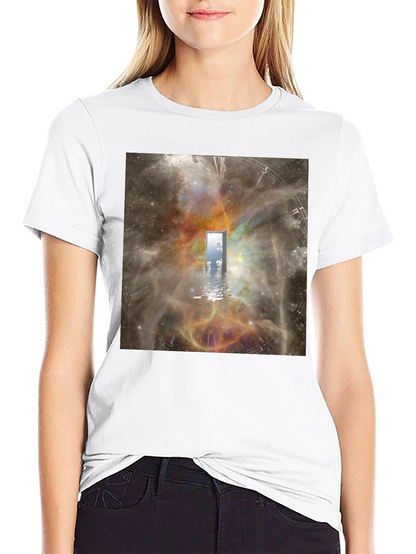 Surreal Doorway T-Shirt - Galaxy Time Portal