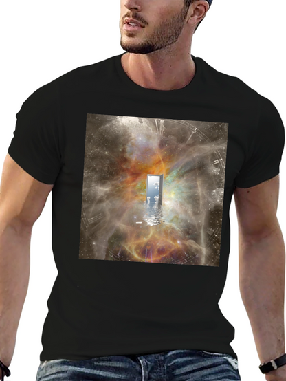 Surreal Doorway T-Shirt - Galaxy Time Portal