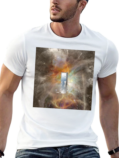 Surreal Doorway T-Shirt - Galaxy Time Portal