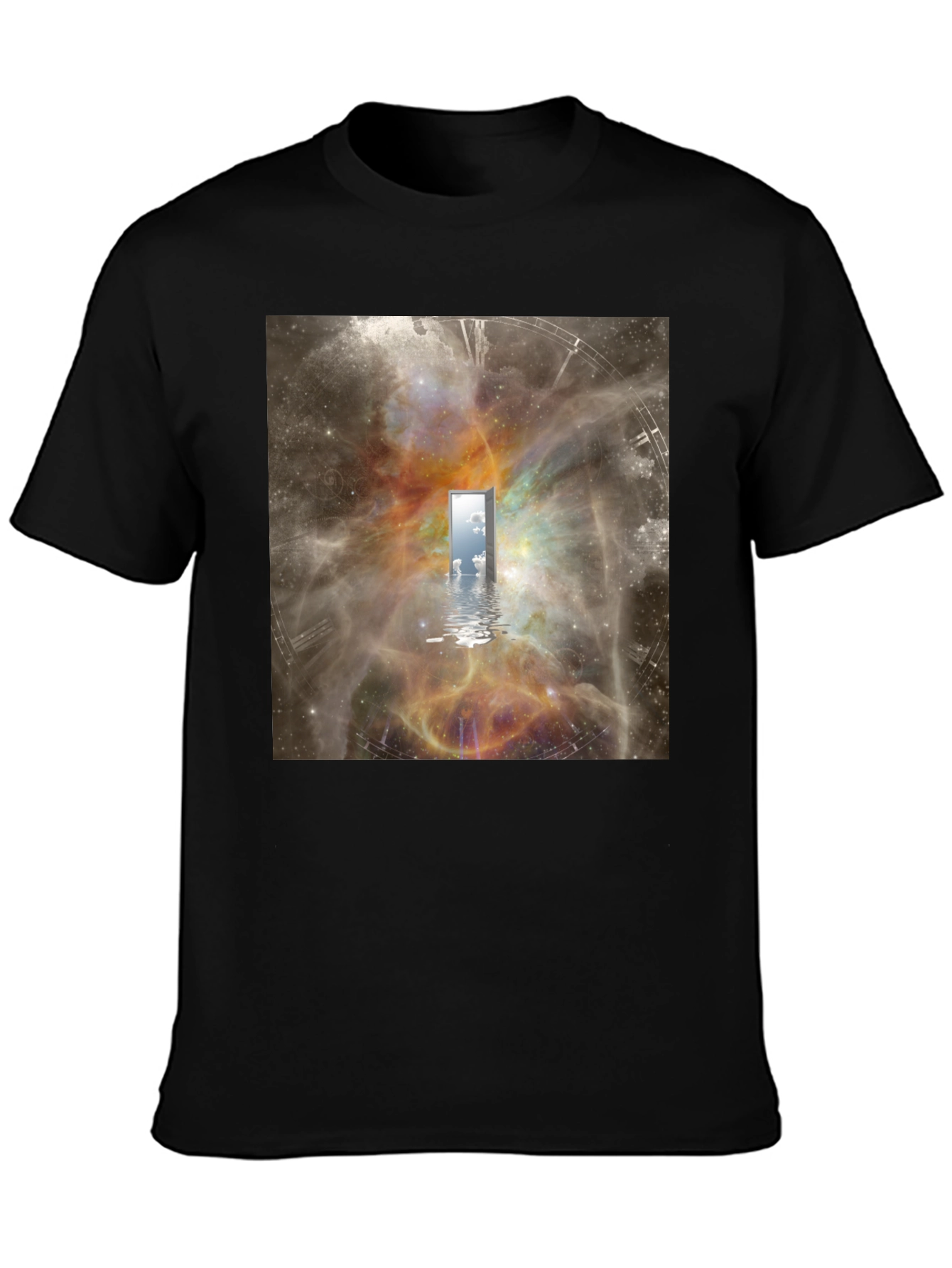 Surreal Doorway T-Shirt - Galaxy Time Portal