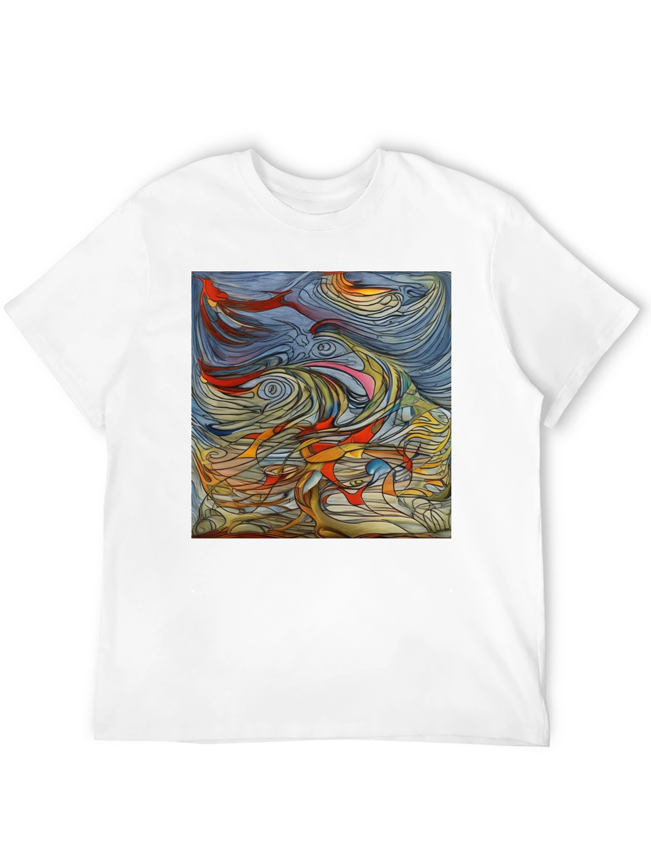 Abstract Art Graphic Tee - Black Unisex T-Shirt