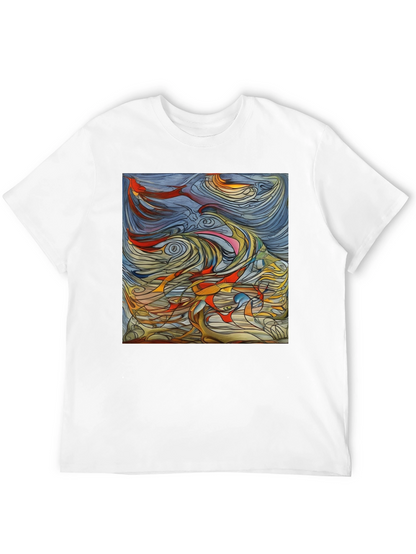 Abstract Art Graphic Tee - Black Unisex T-Shirt