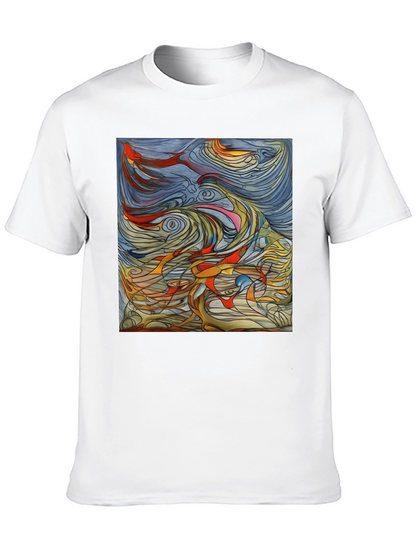 Abstract Art Graphic Tee - Black Unisex T-Shirt