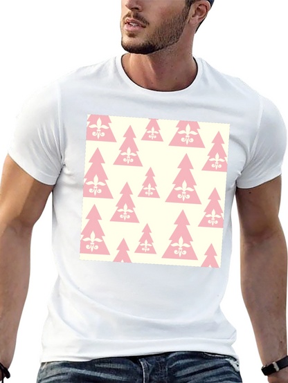Fleur-de-lis Christmas Tree Pattern T-Shirt