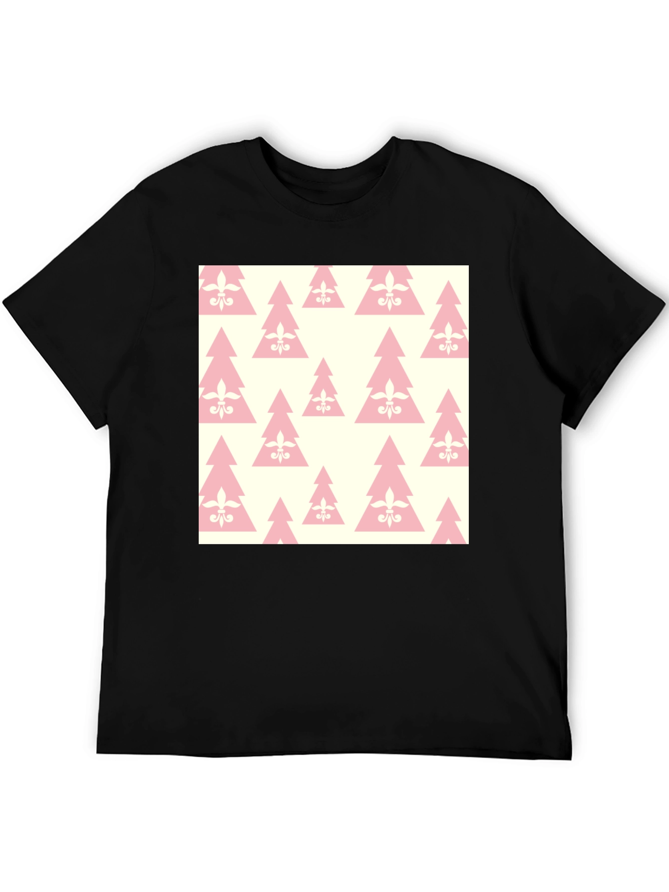 Fleur-de-lis Christmas Tree Pattern T-Shirt