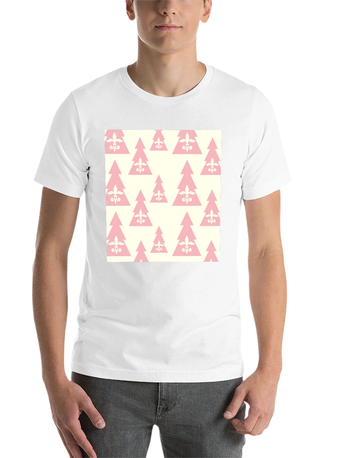 Fleur-de-lis Christmas Tree Pattern T-Shirt
