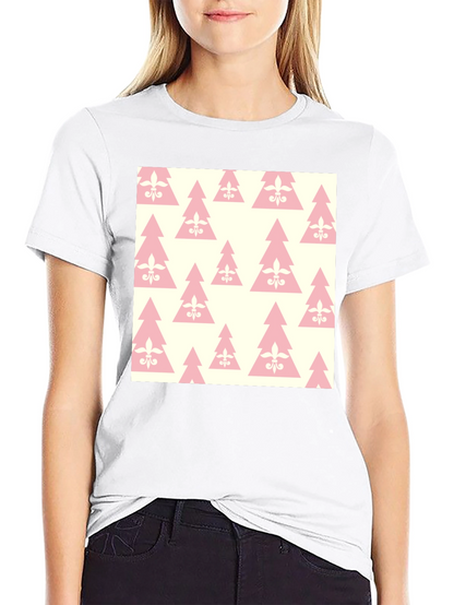 Fleur-de-lis Christmas Tree Pattern T-Shirt