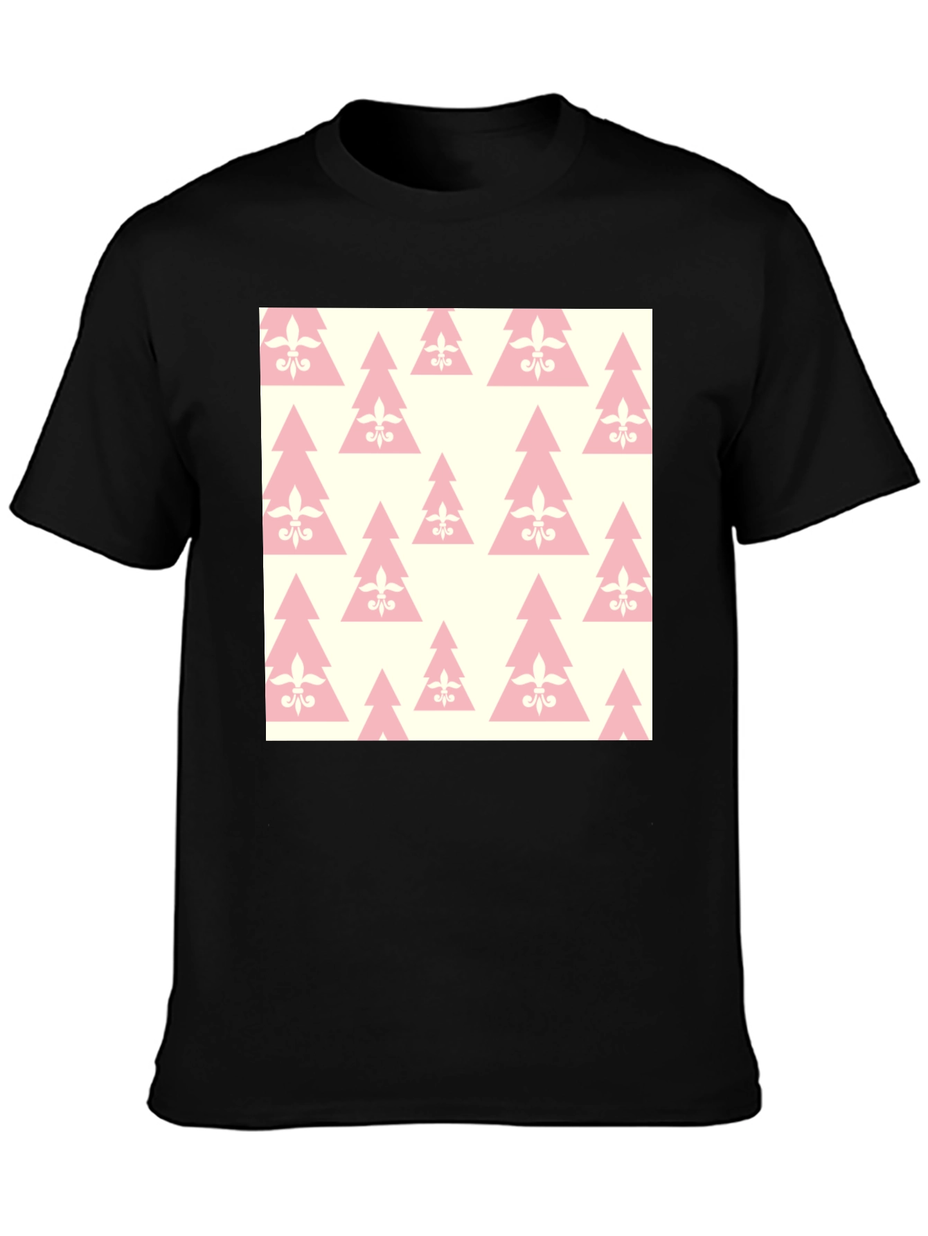 Fleur-de-lis Christmas Tree Pattern T-Shirt