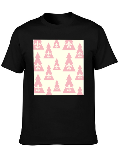 Fleur-de-lis Christmas Tree Pattern T-Shirt