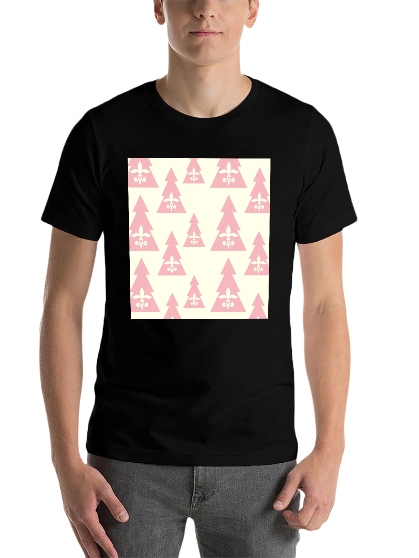 Fleur-de-lis Christmas Tree Pattern T-Shirt