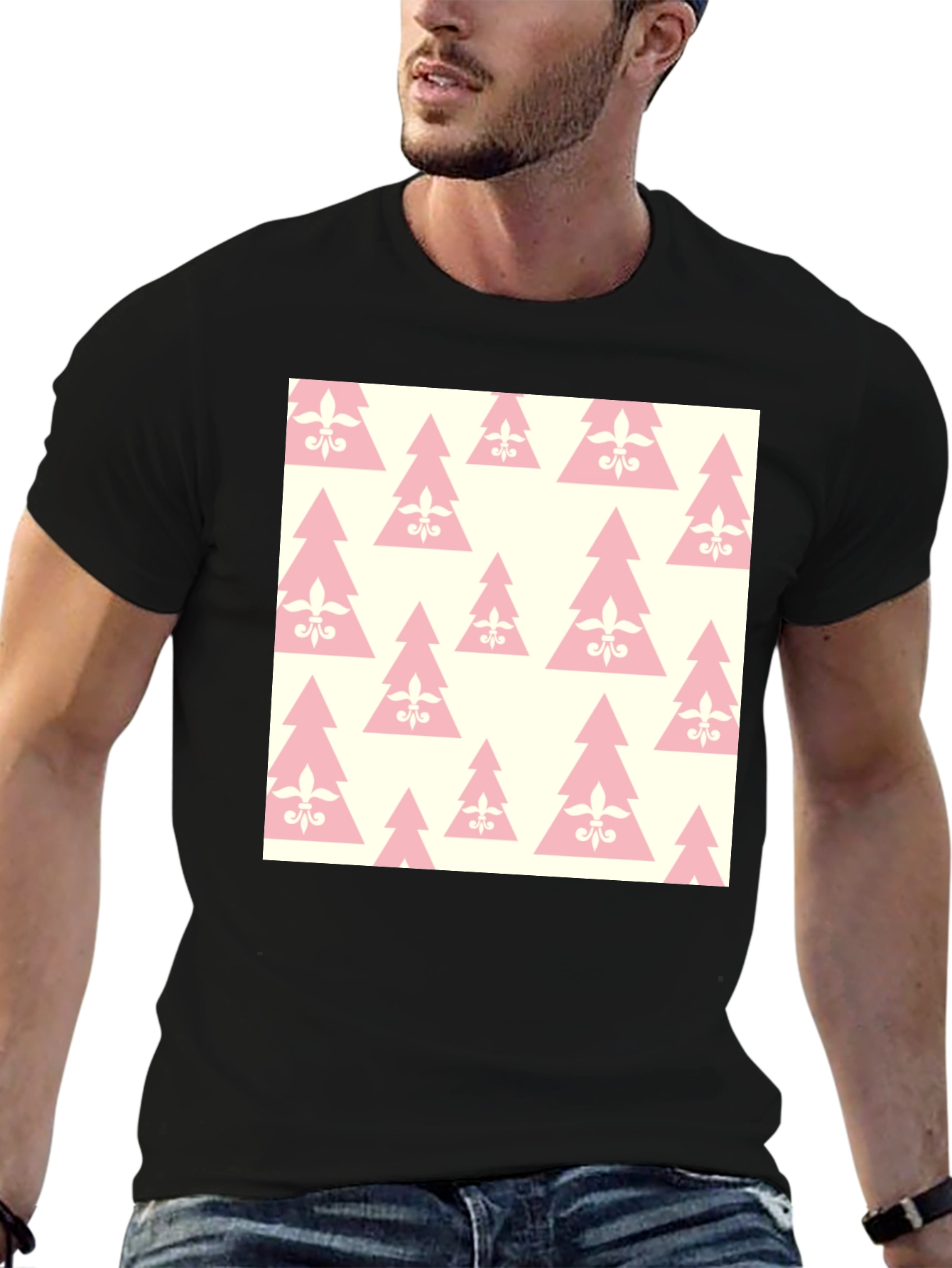 Fleur-de-lis Christmas Tree Pattern T-Shirt