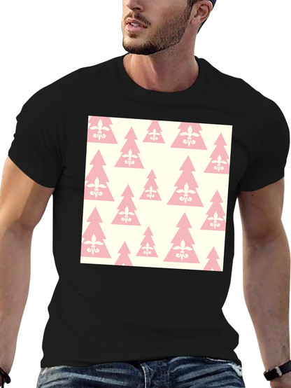 Fleur-de-lis Christmas Tree Pattern T-Shirt