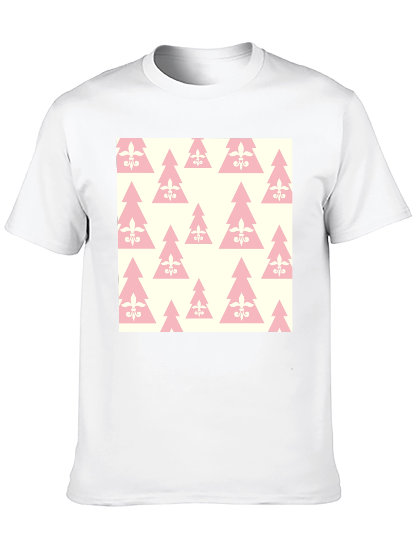 Fleur-de-lis Christmas Tree Pattern T-Shirt
